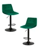 Набор 2 шт Стул барный DOBRIN TAILOR BLACK, зеленый велюр (MJ9-88)