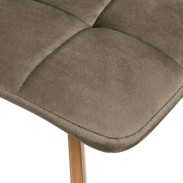 Купить Стул Easy тёмно-коричневый с ножками под дерево по низкой цене