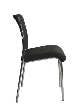 Офисный стул Amigo (Амиго) хром (Ткань-сетка Черный) для посетителей и сотрудников фото