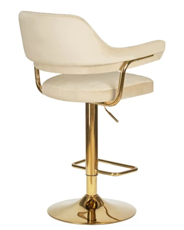 Купить Стул барный DOBRIN CHARLY GOLD, бежевый велюр (MJ9-10) по выгодной цене для кафе, ресторанов и кухни