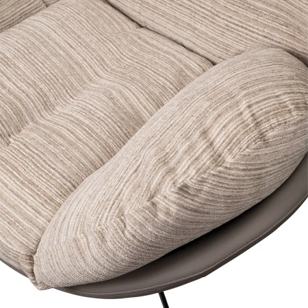 Купить Кресло BLISS серый, экокожа, шенилл по низкой цене