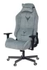 Кресло игровое Knight N1 Fabric серо-голубой Light-28 с подголов. крестов. металл