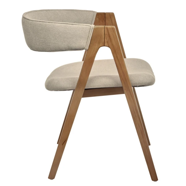 Купить Стул Alan латте букле с ножками цвета орех по низкой цене