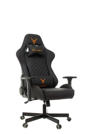 Кресло игровое Knight ARMOR черный ромбик эко.кожа с подголов. крестов. металл