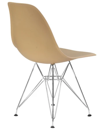Купить Набор 4 шт Стул обеденный DOBRIN DSR, ножки хром, цвет бежевый (GR-03) в интернет-магазине КупиКресла.ру