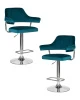 Набор 2 шт Стул барный DOBRIN CHARLY, морской волны велюр (MJ9-99)