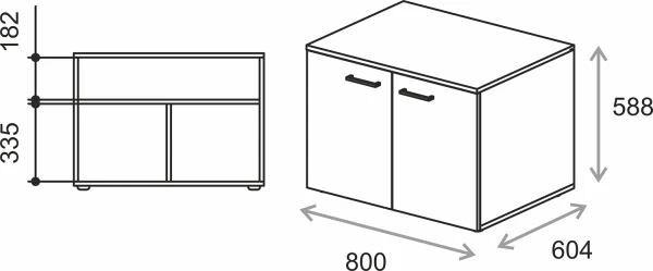 Купить Тумба для оргтехники Everprof EVO (ЭВО) 800х604x588 Белый по низкой цене