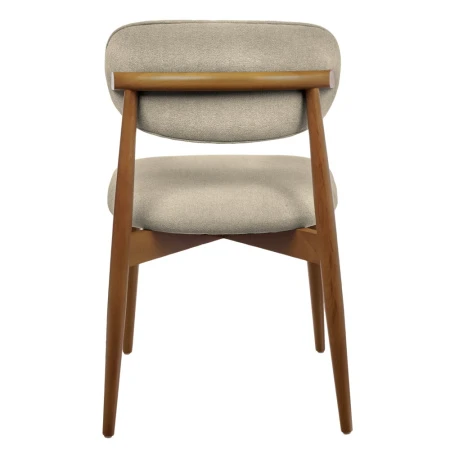 Купить Стул Lucas 3 латте букле с ножками цвета орех по низкой цене