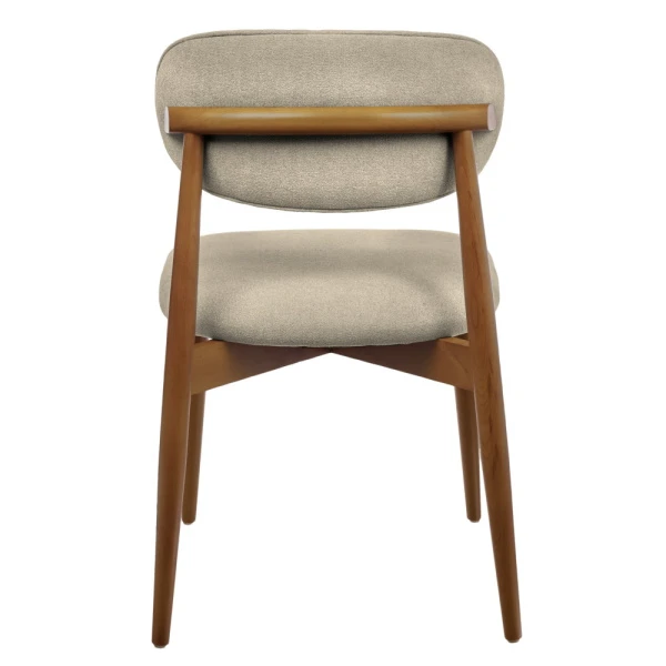 Купить Стул Lucas 3 латте букле с ножками цвета орех по низкой цене