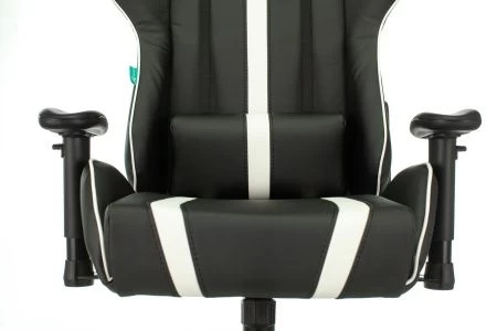 Кресла для геймеров - Кресло игровое Zombie A4 черный/белый искусственная кожа с подголов. крестовина пластик
