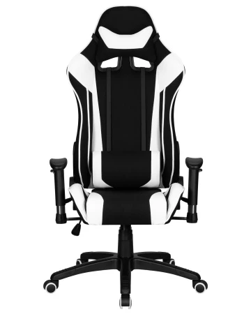 Кресла для геймеров - Кресло игровое DOBRIN DALLAS, черно-белая ткань
