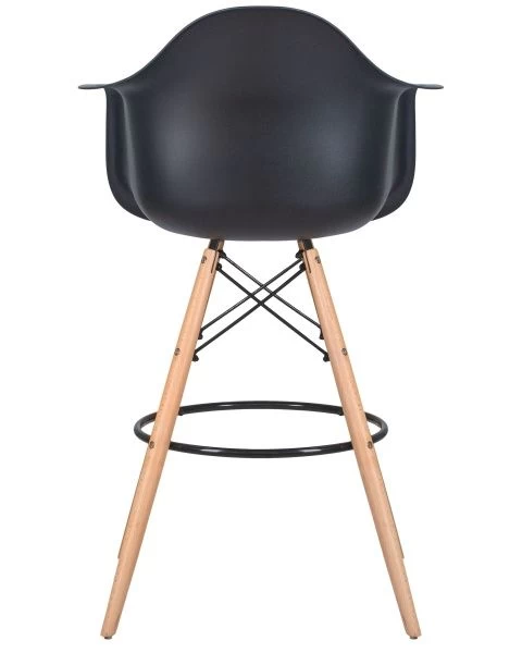 Стул барный DAW BAR (ножки светлый бук, цвет черный)