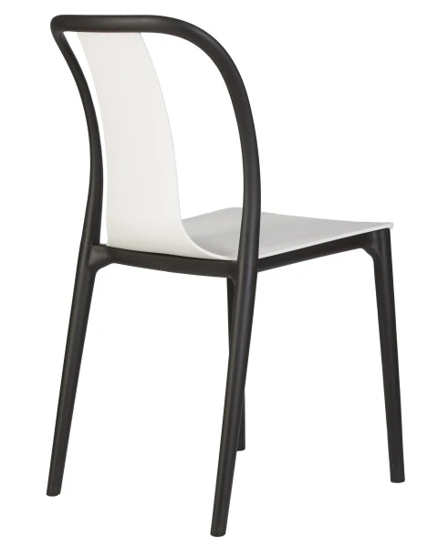 Купить Набор 4 шт Стул обеденный DOBRIN ADAM, черный/белый по низкой цене