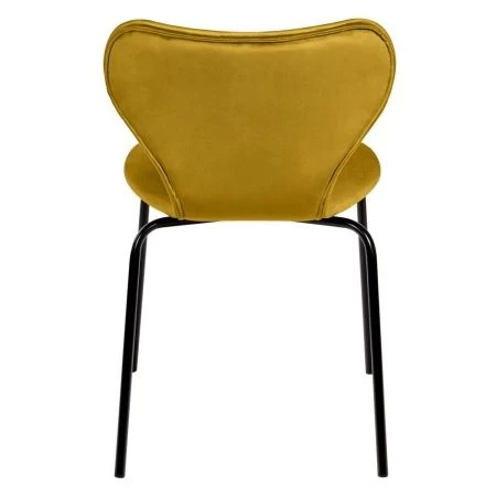 Купить Стул Seven горчичный велюр с чёрными ножками в интернет-магазине КупиКресла.ру