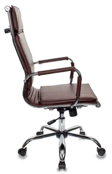 Кресло руководителя Бюрократ Ch-993 коричневый эко.кожа крестовина металл хром | Купить в КупиКресла.ру