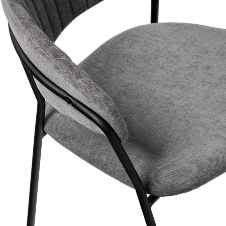 Купить Комплект из 4-х стульев Turin серый вельвет с чёрными ножками в интернет-магазине КупиКресла.ру