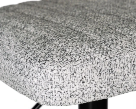 Купить Стул барный DOBRIN CHARLY BLACK, светло-серый твид (LEO04) по выгодной цене для кафе, ресторанов и кухни