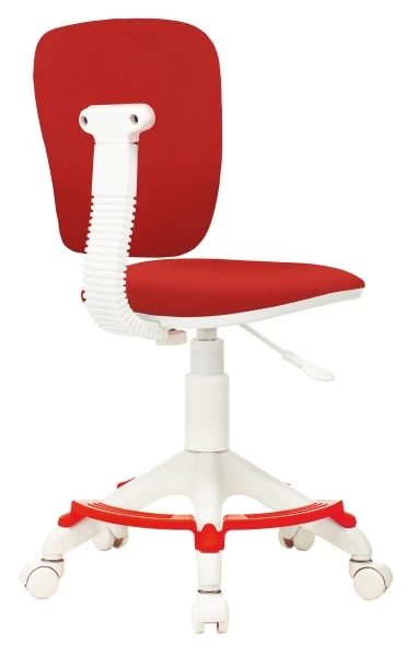 Кресло детское Бюрократ CH-W204/F красный 26-22 крестов. пластик подст.для ног пластик белый | Купить в КупиКресла.ру