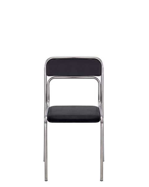 Купить Офисный стул Аскона (ASCONA) хром Nowystyl (Искуственная кожа V CER черный) по выгодной цене