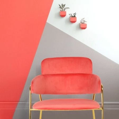 Купить Стул Napoli коралловый с золотыми ножками по низкой цене