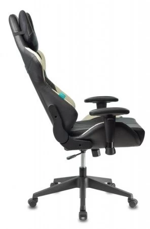 Кресла для геймеров - Кресло игровое Zombie VIKING 5 AERO черный/белый искусственная кожа с подголов. крестовина пластик