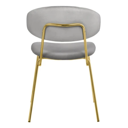 Купить Стул Elle серый с золотыми ножками по низкой цене