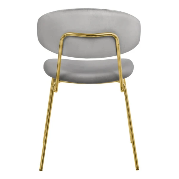 Купить Стул Elle серый с золотыми ножками по низкой цене