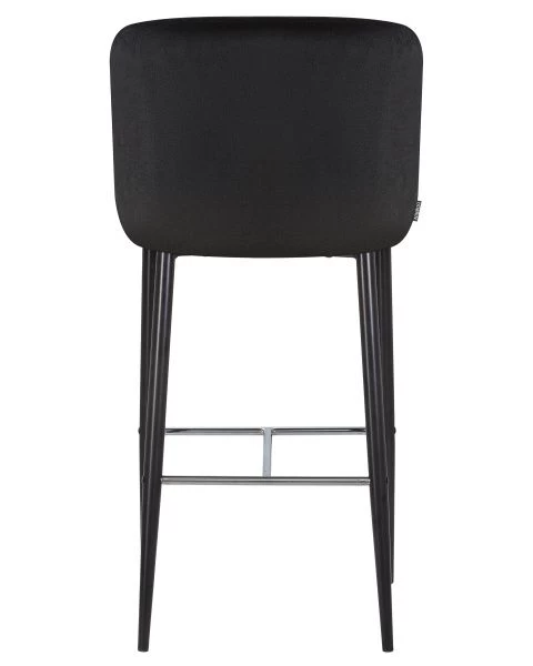 Стул барный CHRISTIAN'75 (черные ножки, черный велюр (V108-77)) для кафе, ресторанов и кухни