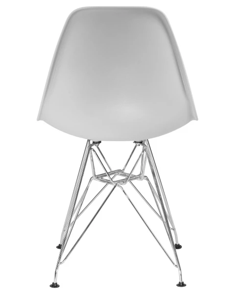 Купить Стул обеденный DOBRIN DSR, ножки хром, цвет светло-серый (GR-01) по низкой цене