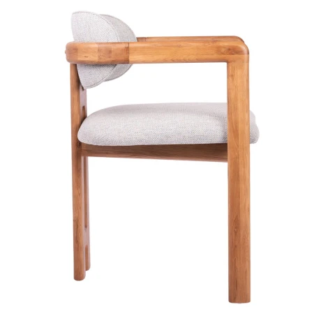 Купить Стул Rich рогожка бежево-голубая с ножками цвета орех по низкой цене