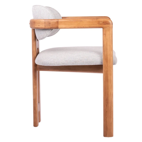 Купить Стул Rich рогожка бежево-голубая с ножками цвета орех по низкой цене