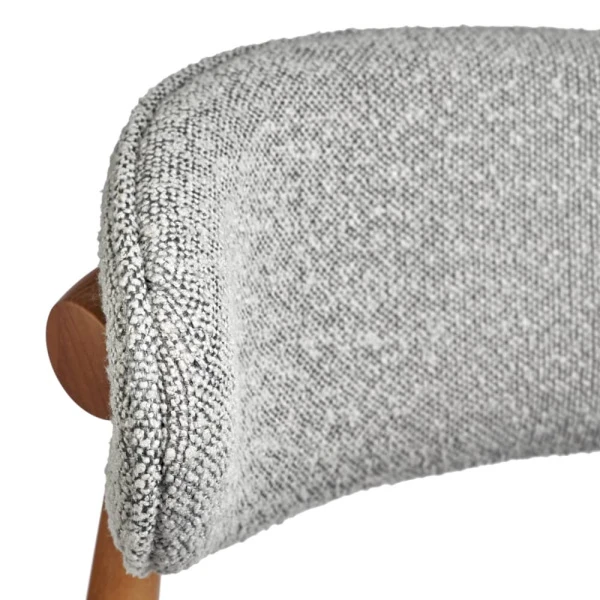 Купить Стул Lucas светло-серый букле с ножками цвета орех по низкой цене