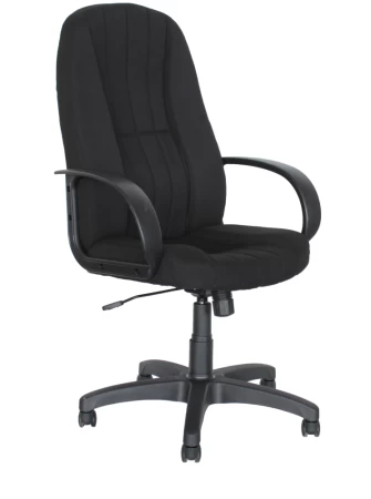 Кресло руководителя Стафорд пластик (Ткань Черный)