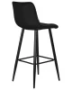 Купить Стул барный DOBRIN NICOLE, черные матовые ножки, черный велюр (108-77) по выгодной цене для кафе, ресторанов и кухни