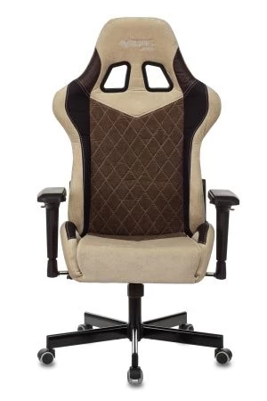 Кресла для геймеров - Кресло игровое Zombie VIKING 7 KNIGHT Fabric бежевый текстиль/эко.кожа с подголов. крестовина металл