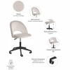 Офисные кресла - Стул Leo вращающийся на колесиках латте