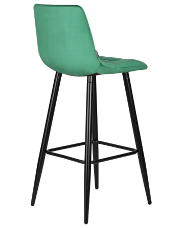 Купить Стул барный DOBRIN NICOLE, черные матовые ножки, зелёный велюр (108-64) по выгодной цене для кафе, ресторанов и кухни