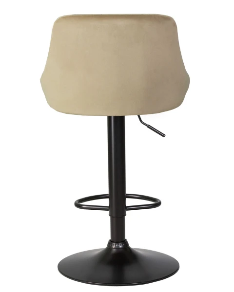 Стул барный DOBRIN LOGAN BLACK, мокко велюр (MJ9-9) для кафе, ресторанов и кухни