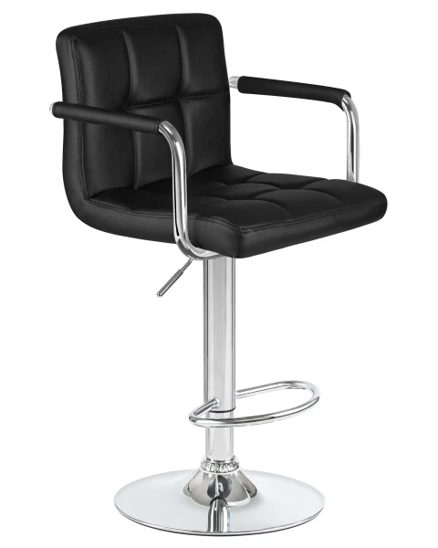 Купить Набор 2 шт Стул барный DOBRIN KRUGER ARM, чёрный по низкой цене