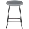 Купить Стул полубарный Neo серый с чёрными ножками по выгодной цене для кафе, ресторанов и кухни