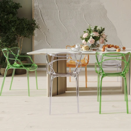 Купить Комплект из 2-х стульев Masters прозрачный серый в интернет-магазине КупиКресла.ру