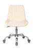 Офисные кресла - Кресло Бюрократ CH-350SL светло-бежевый текстиль/эко.кожа крестовина металл хром