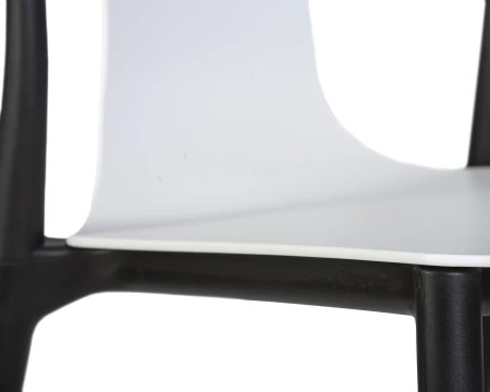 Купить Набор 4 шт Стул обеденный DOBRIN ADAM, черный/белый в интернет-магазине КупиКресла.ру