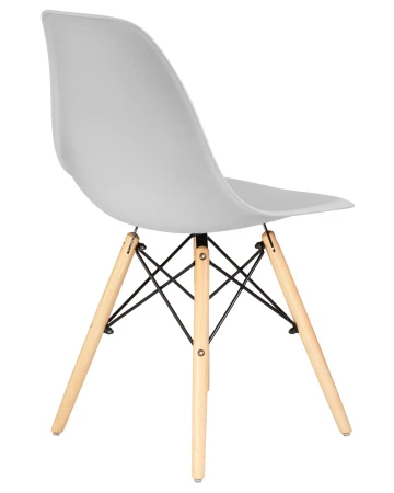 Купить Набор 4 шт Стул обеденный DOBRIN DSW, ножки светлый бук, цвет светло-серый (GR-01) в интернет-магазине КупиКресла.ру