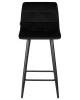 Купить Стул полубарный DOBRIN OLIVIA, черные матовые ножки, черный велюр (108-77) по выгодной цене для кафе, ресторанов и кухни