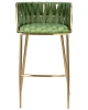 Купить Набор 4 шт Стул барный DOBRIN EMMA GOLD, зеленый велюр (VF-08) в интернет-магазине КупиКресла.ру