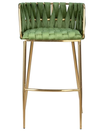Купить Набор 4 шт Стул барный DOBRIN EMMA GOLD, зеленый велюр (VF-08) в интернет-магазине КупиКресла.ру