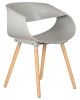 Купить Набор 4 шт Стул обеденный DOBRIN ALIEN, ножки светлый бук, цвет светло-серый (GR-01) в интернет-магазине КупиКресла.ру