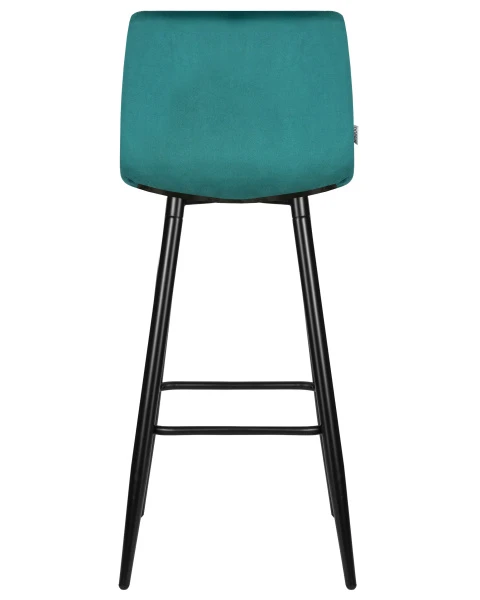 Стул барный DOBRIN NICOLE, черные матовые ножки, морской волны велюр (108-119) для кафе, ресторанов и кухни