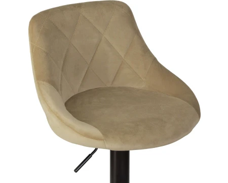 Купить Стул барный DOBRIN LOGAN BLACK, мокко велюр (MJ9-9) по выгодной цене для кафе, ресторанов и кухни